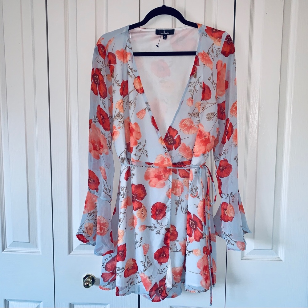 NWOT Floral Wrap Dress from Lulu’s!